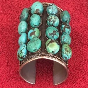 Real turquoise and silver bracelet!